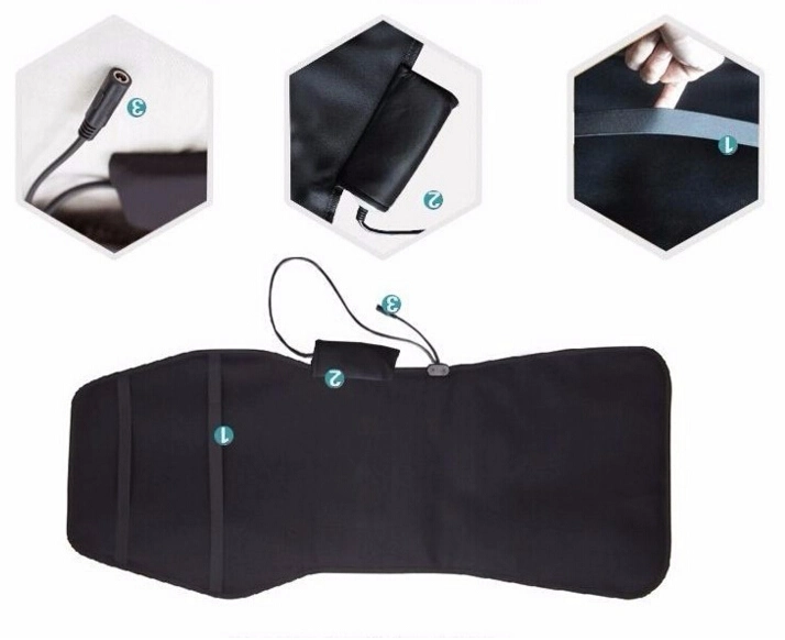 Car and Home Using Electric Rolling Heating Kneading Neck and Back Massage Cushion with 9 Massage Heads