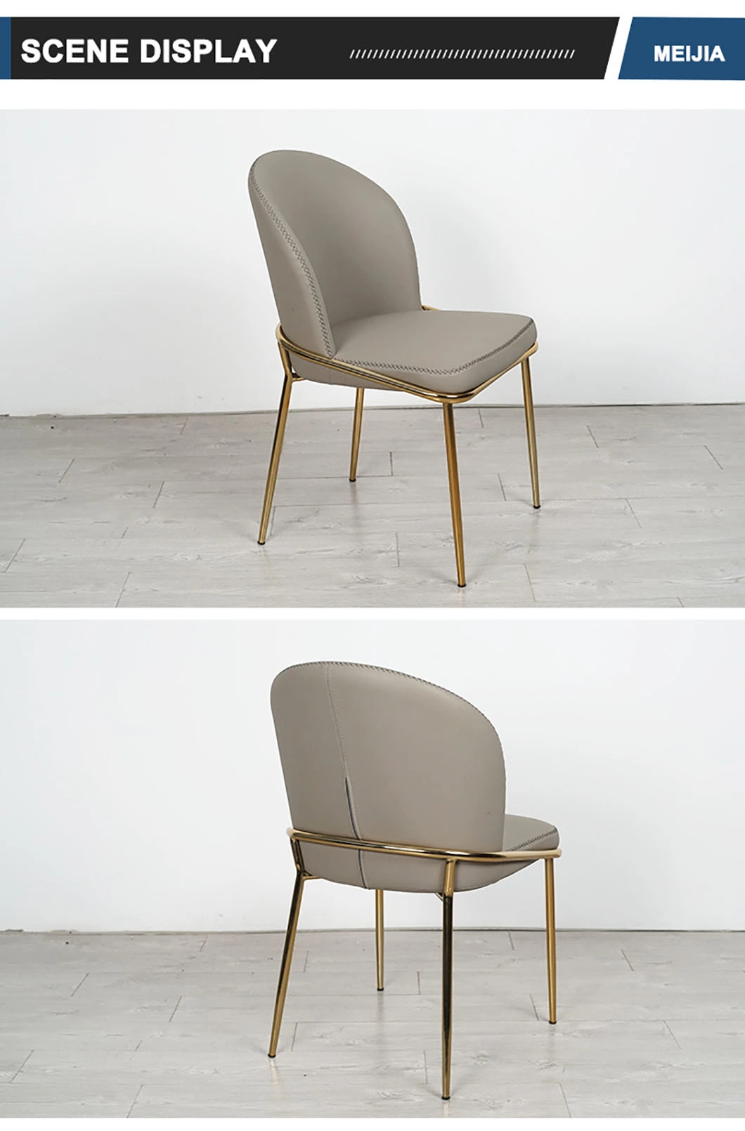 New Product Promotion Hotel Nordic Luxury for Dining Classic Chairs Gold Leg