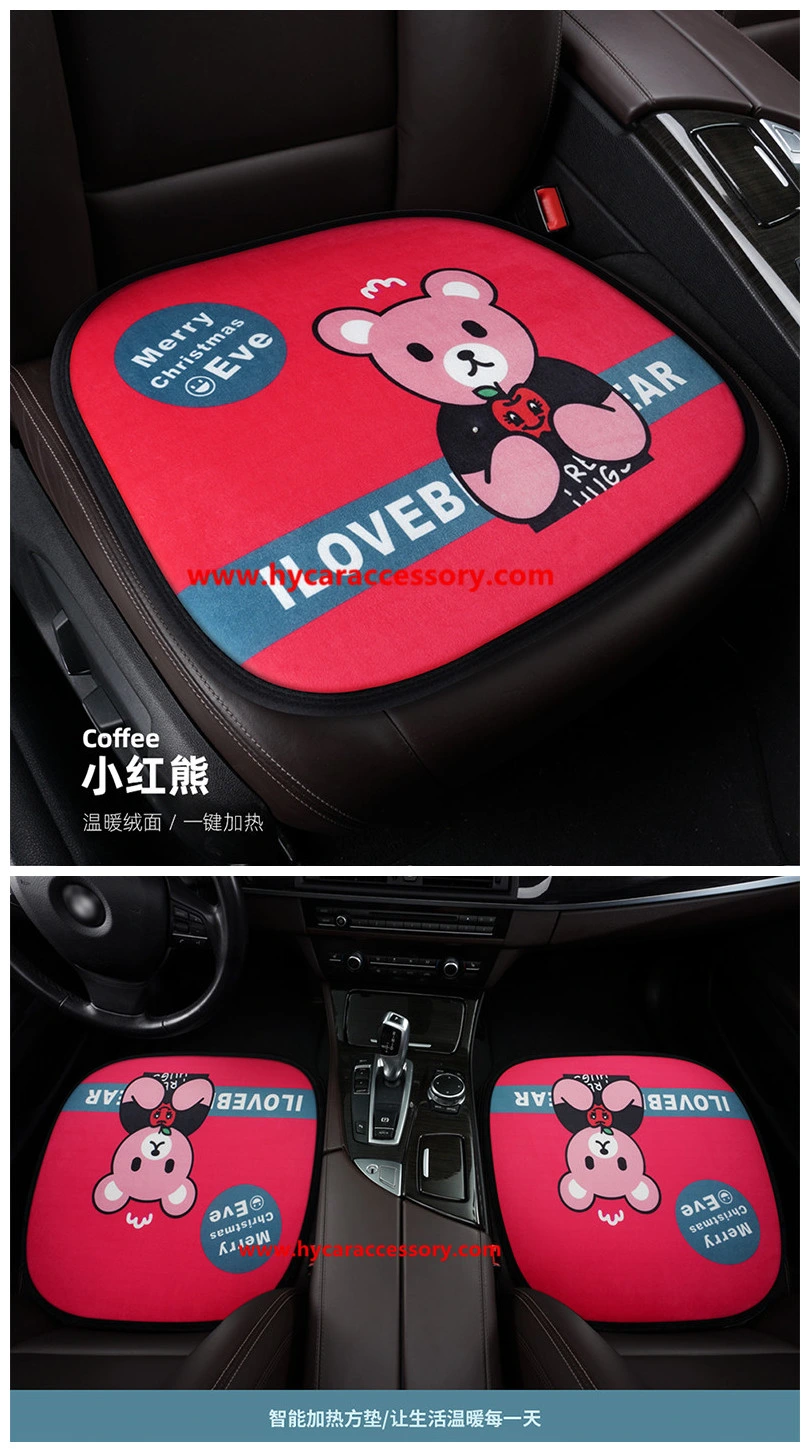 Car Decoration Car Interiorcar Accessory Home   Office Universal Cartoon USB   Heating Cushion Pad Winter Auto Heated Car Seat Cushion